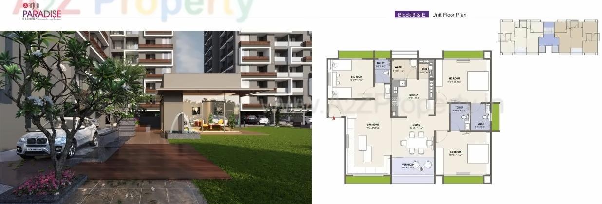 Layout of real estate project Arjun Paradise located at Wadaj, Ahmedabad, Gujarat
