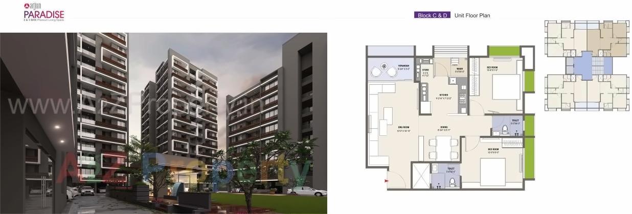 Layout of real estate project Arjun Paradise located at Wadaj, Ahmedabad, Gujarat