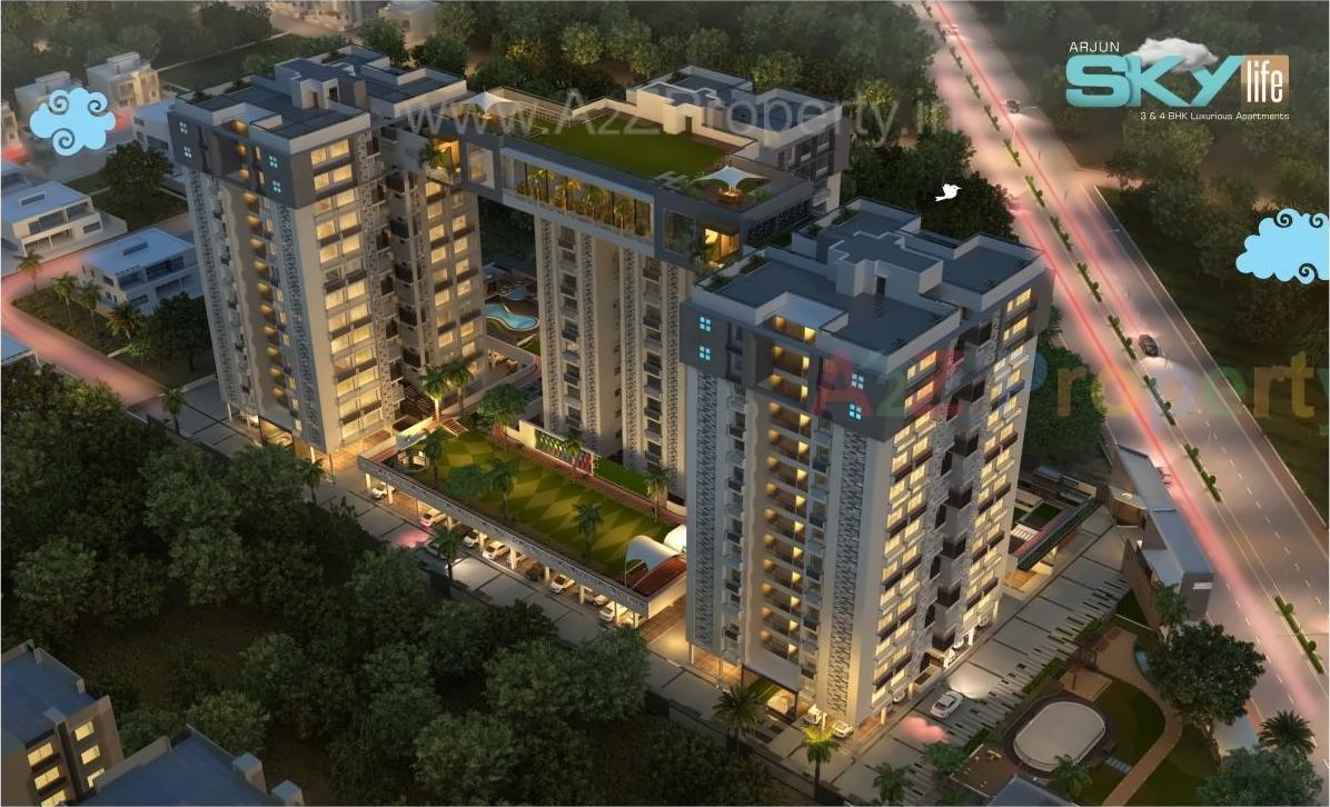 3D Elevation of real estate project Arjun Sky Life located at Sola, Ahmedabad, Gujarat
