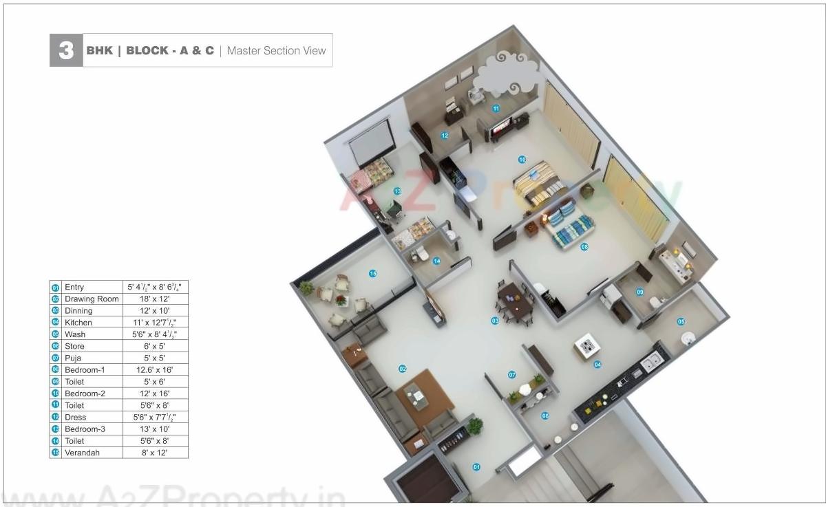 Layout of real estate project Arjun Sky Life located at Sola, Ahmedabad, Gujarat