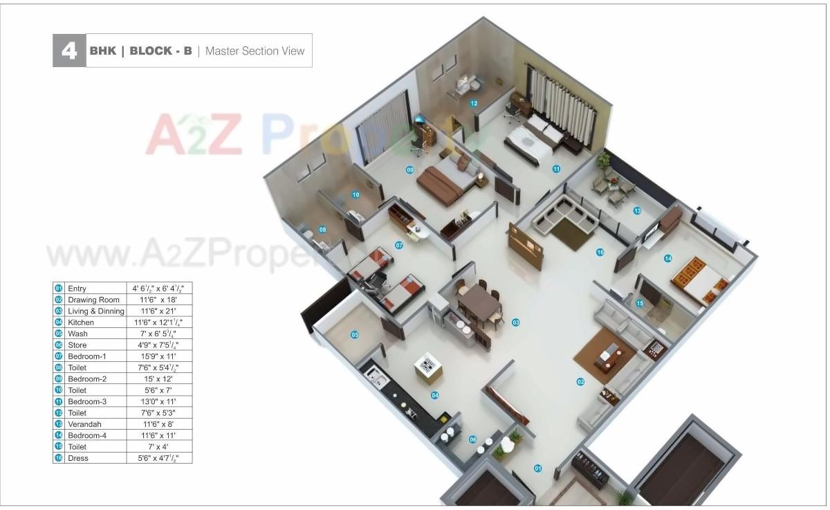 Layout of real estate project Arjun Sky Life located at Sola, Ahmedabad, Gujarat