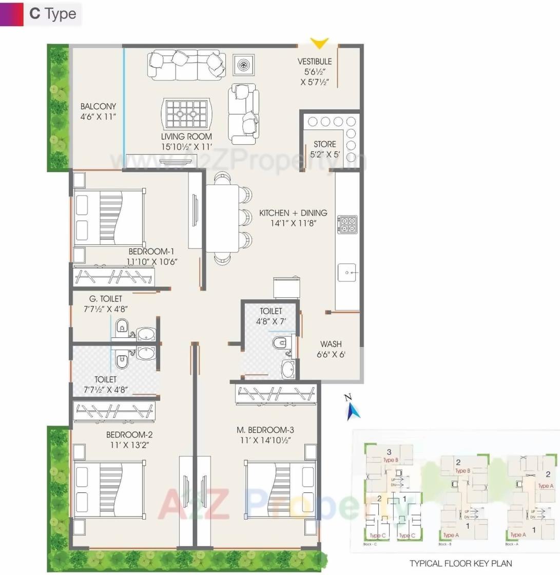 Layout of real estate project Arjun Spacia located at Sola, Ahmedabad, Gujarat