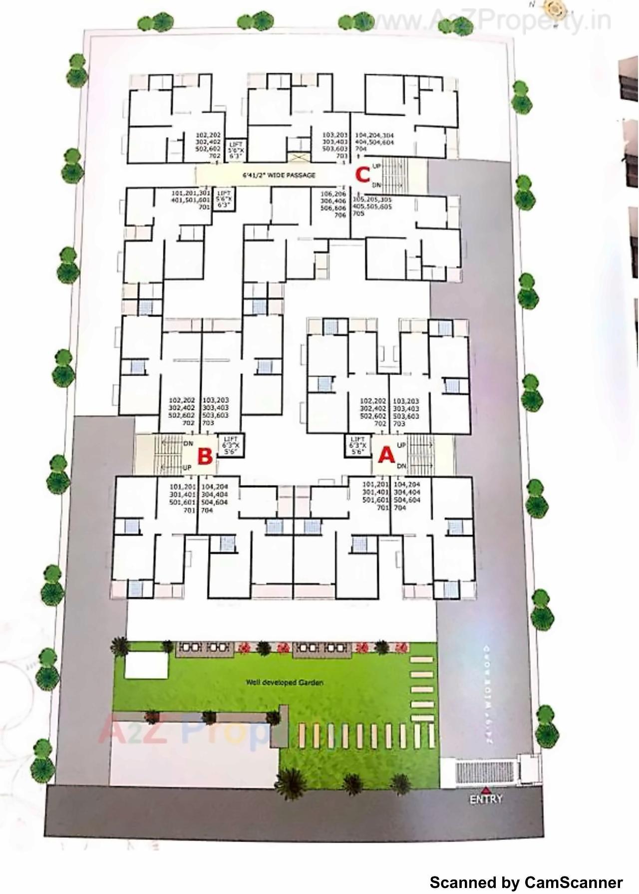 Layout of real estate project Arjun Villa located at Ranip, Ahmedabad, Gujarat