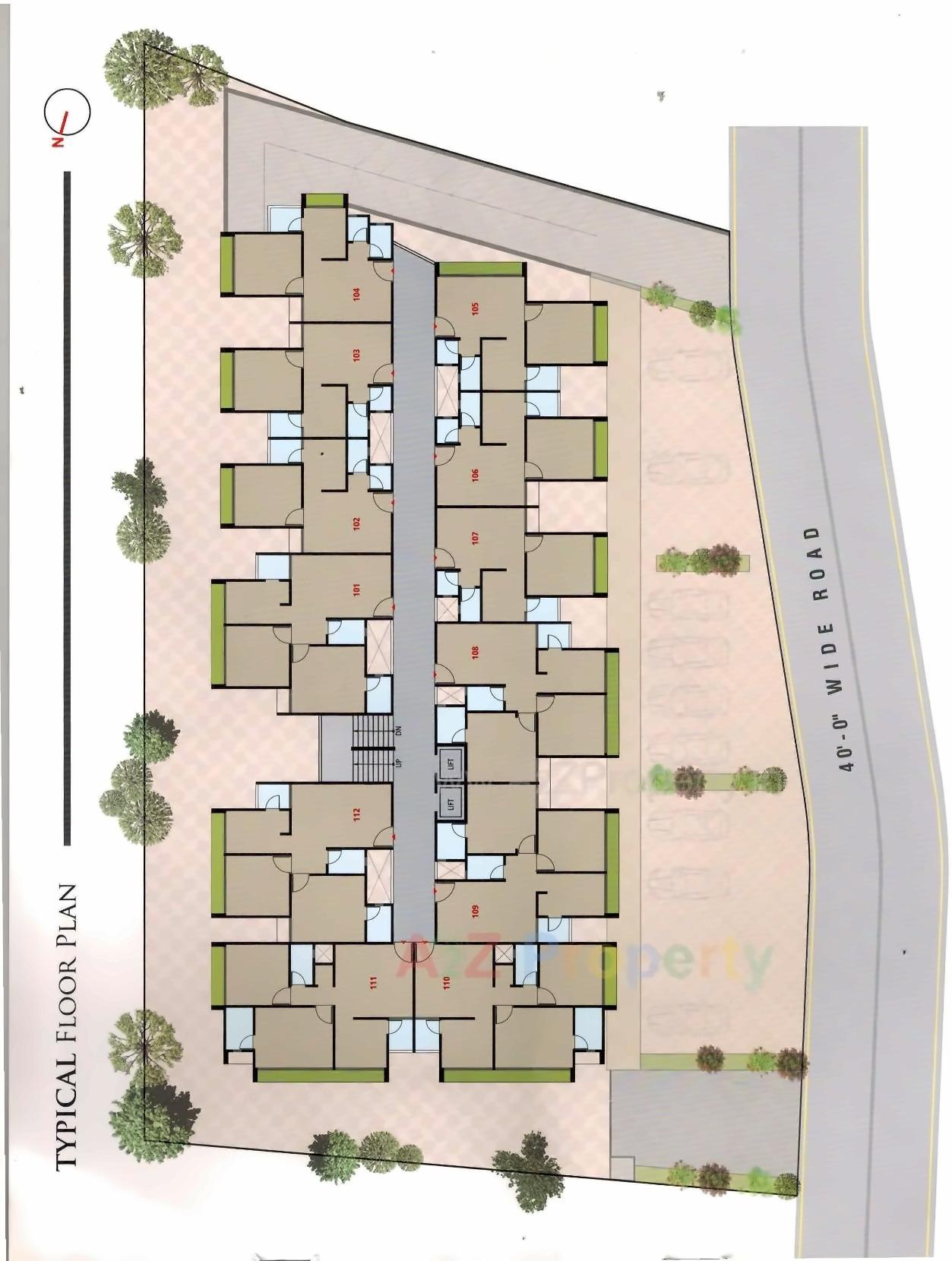 Layout of real estate project Arkam Residency located at Vatva, Ahmedabad, Gujarat