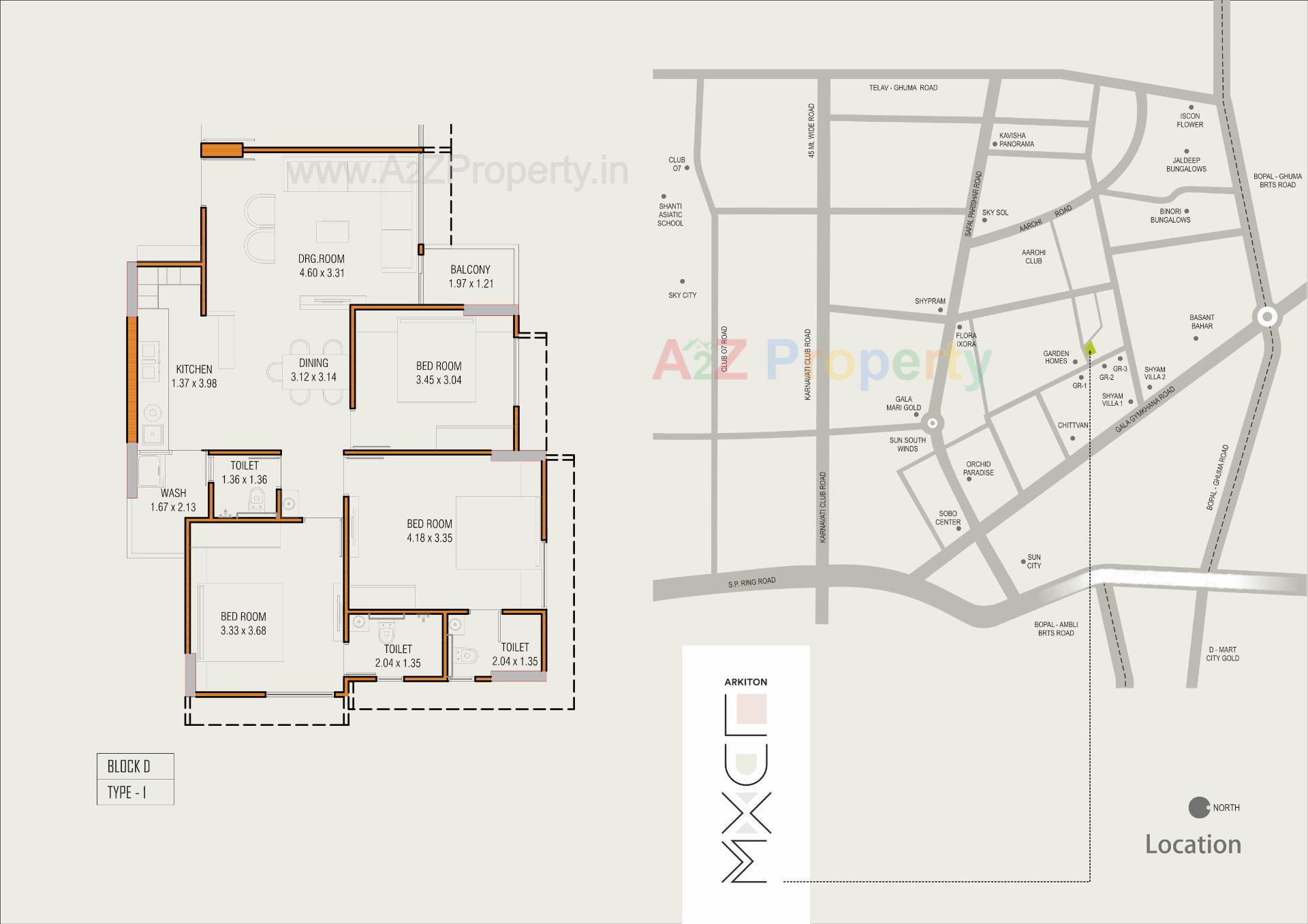  of real estate project Arkiton Luxe located at Bopal, Ahmedabad, Gujarat