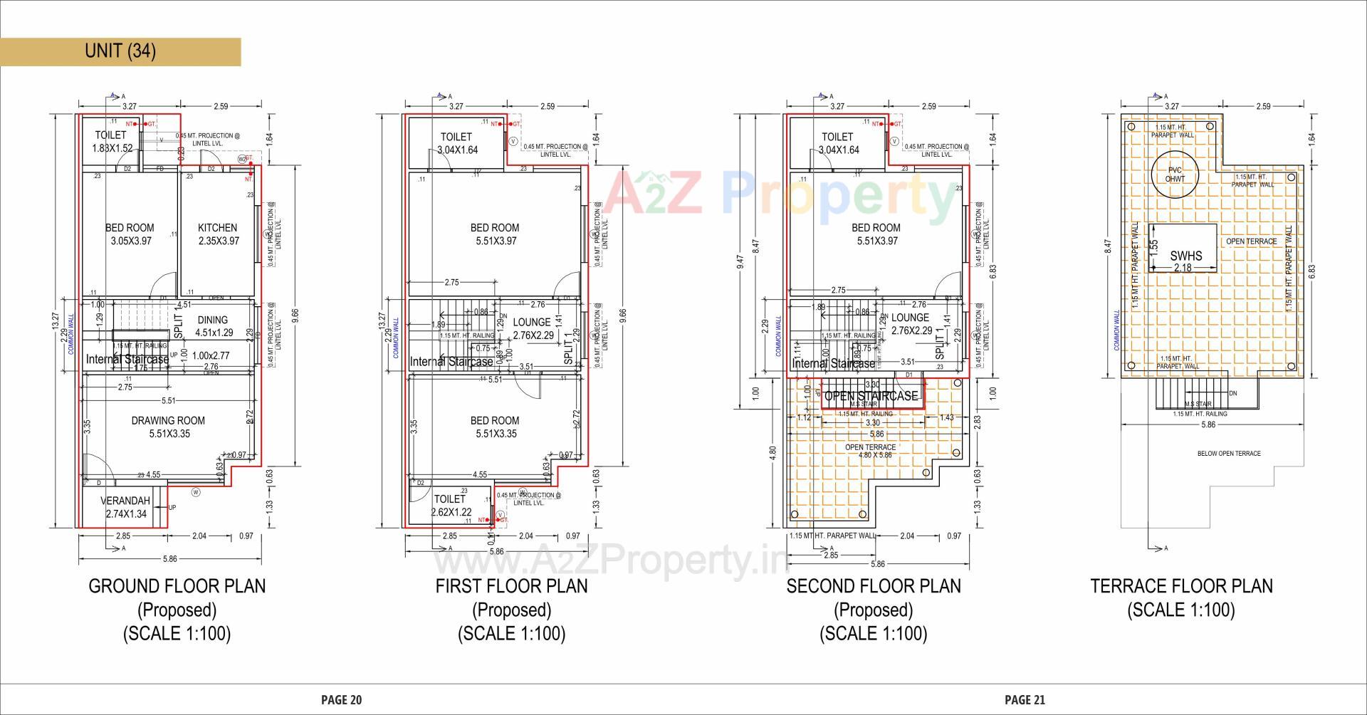 Layout of real estate project Aroma located at Vinzol, Ahmedabad, Gujarat
