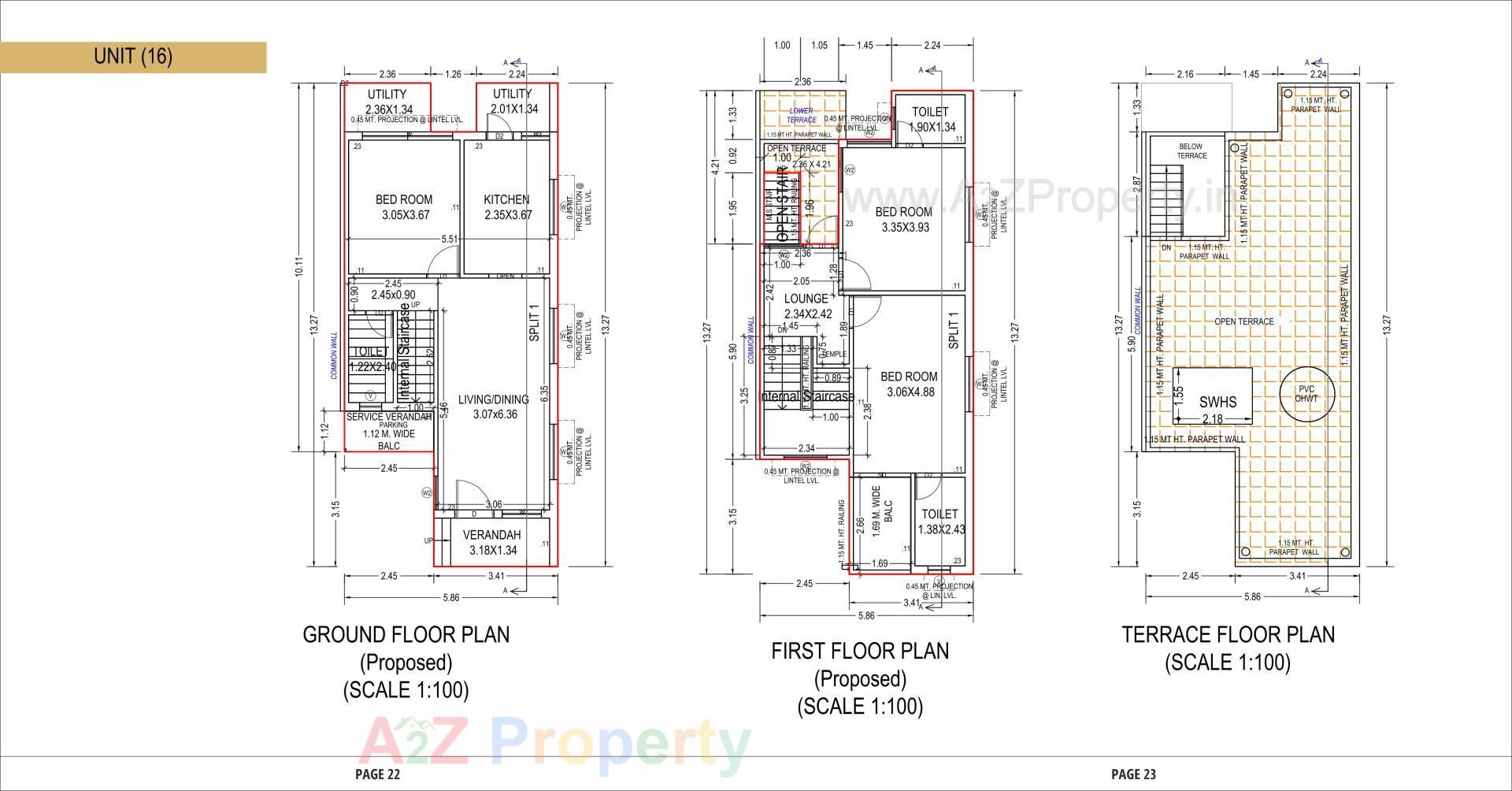 Layout of real estate project Aroma located at Vinzol, Ahmedabad, Gujarat