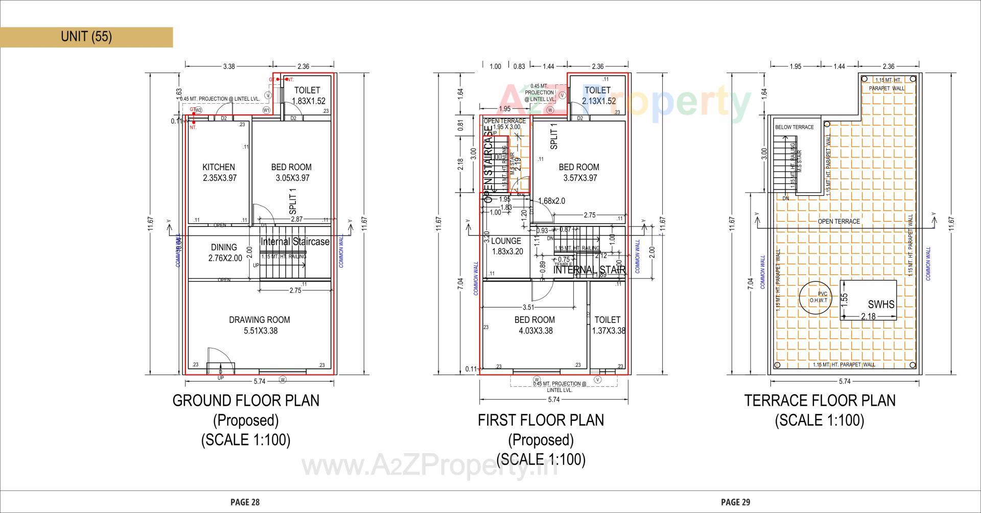 Layout of real estate project Aroma located at Vinzol, Ahmedabad, Gujarat