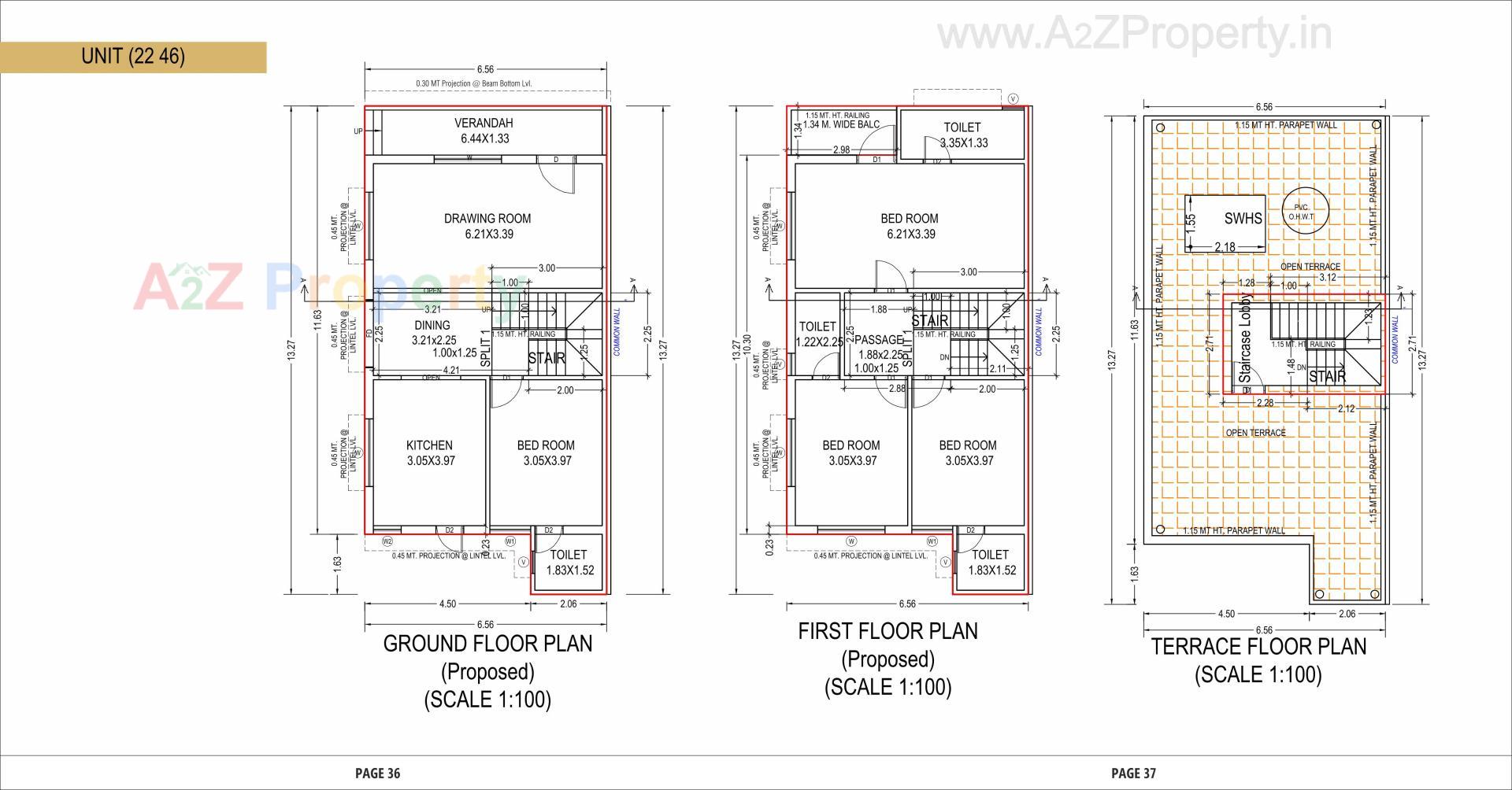 Layout of real estate project Aroma located at Vinzol, Ahmedabad, Gujarat
