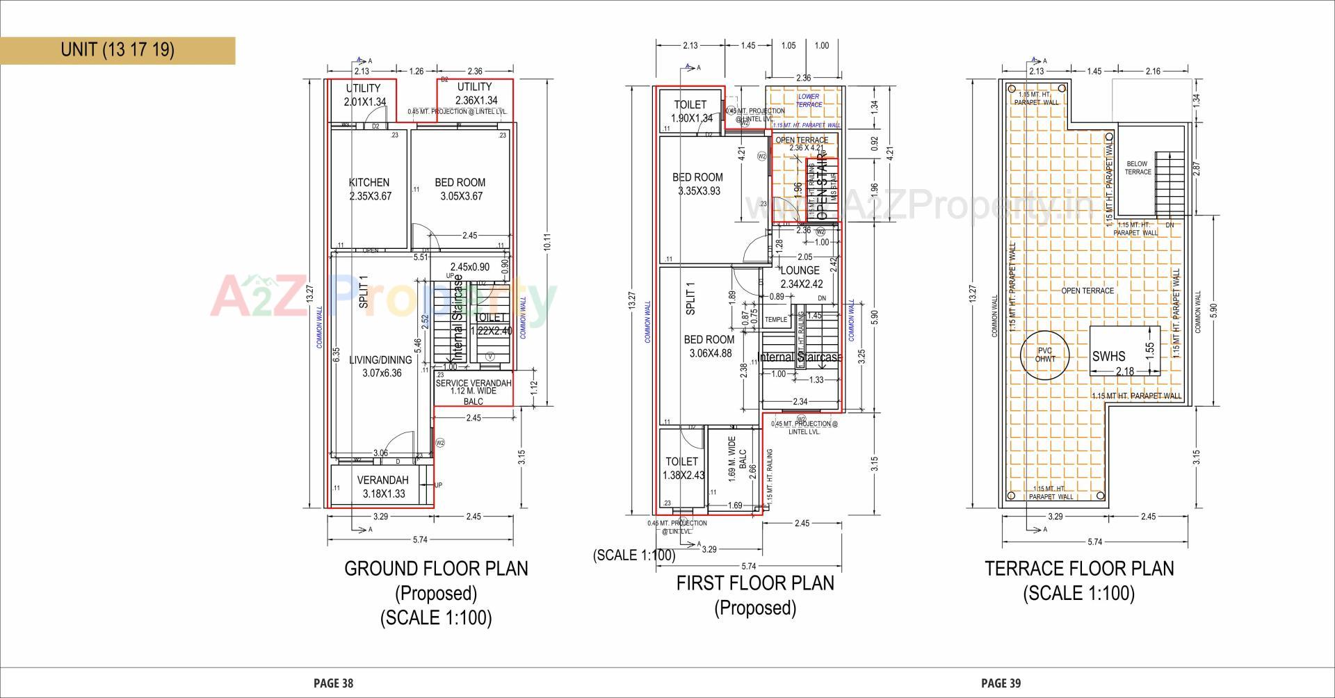 Layout of real estate project Aroma located at Vinzol, Ahmedabad, Gujarat