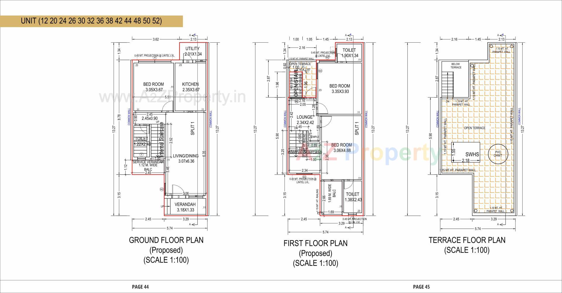 Layout of real estate project Aroma located at Vinzol, Ahmedabad, Gujarat