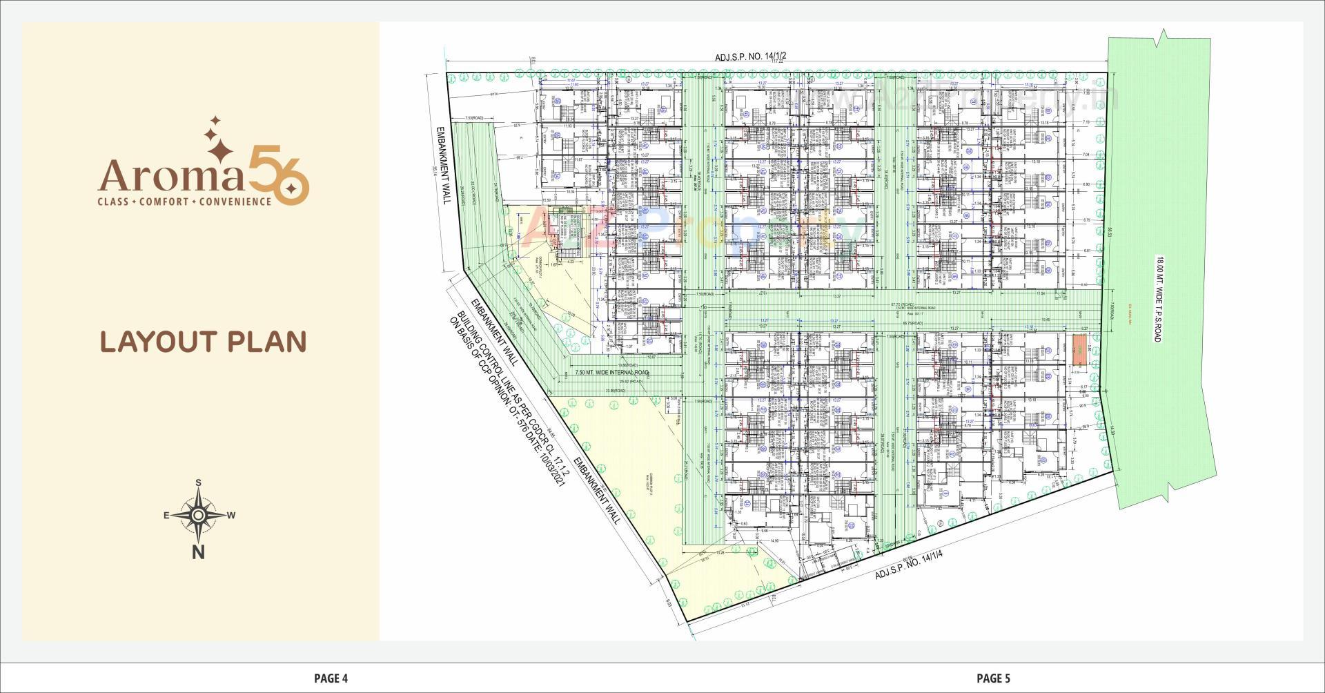 Layout of real estate project Aroma located at Vinzol, Ahmedabad, Gujarat