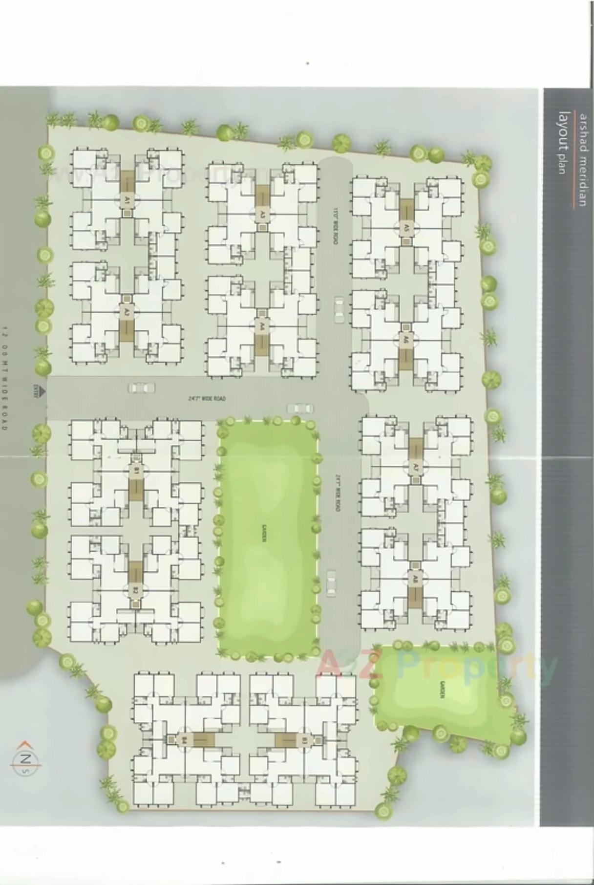 Layout of real estate project Arshad Meridian located at Okaf, Ahmedabad, Gujarat