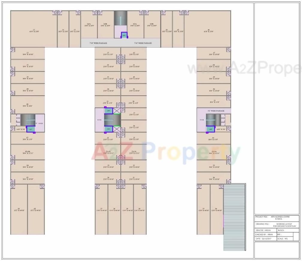 Layout of real estate project Arth Business Centre located at Nikol, Ahmedabad, Gujarat