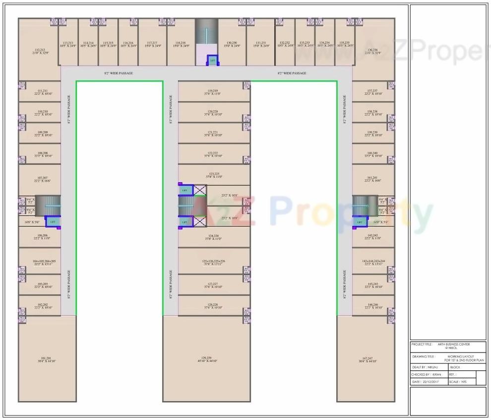 Layout of real estate project Arth Business Centre located at Nikol, Ahmedabad, Gujarat