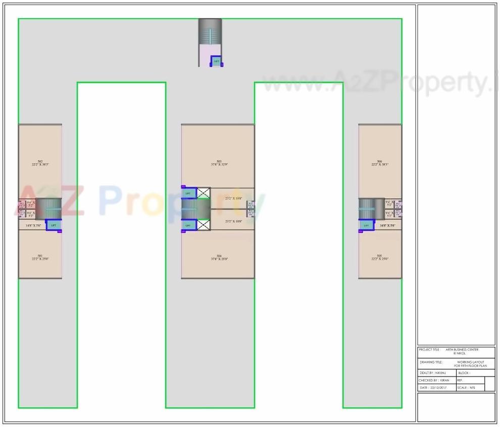Layout of real estate project Arth Business Centre located at Nikol, Ahmedabad, Gujarat