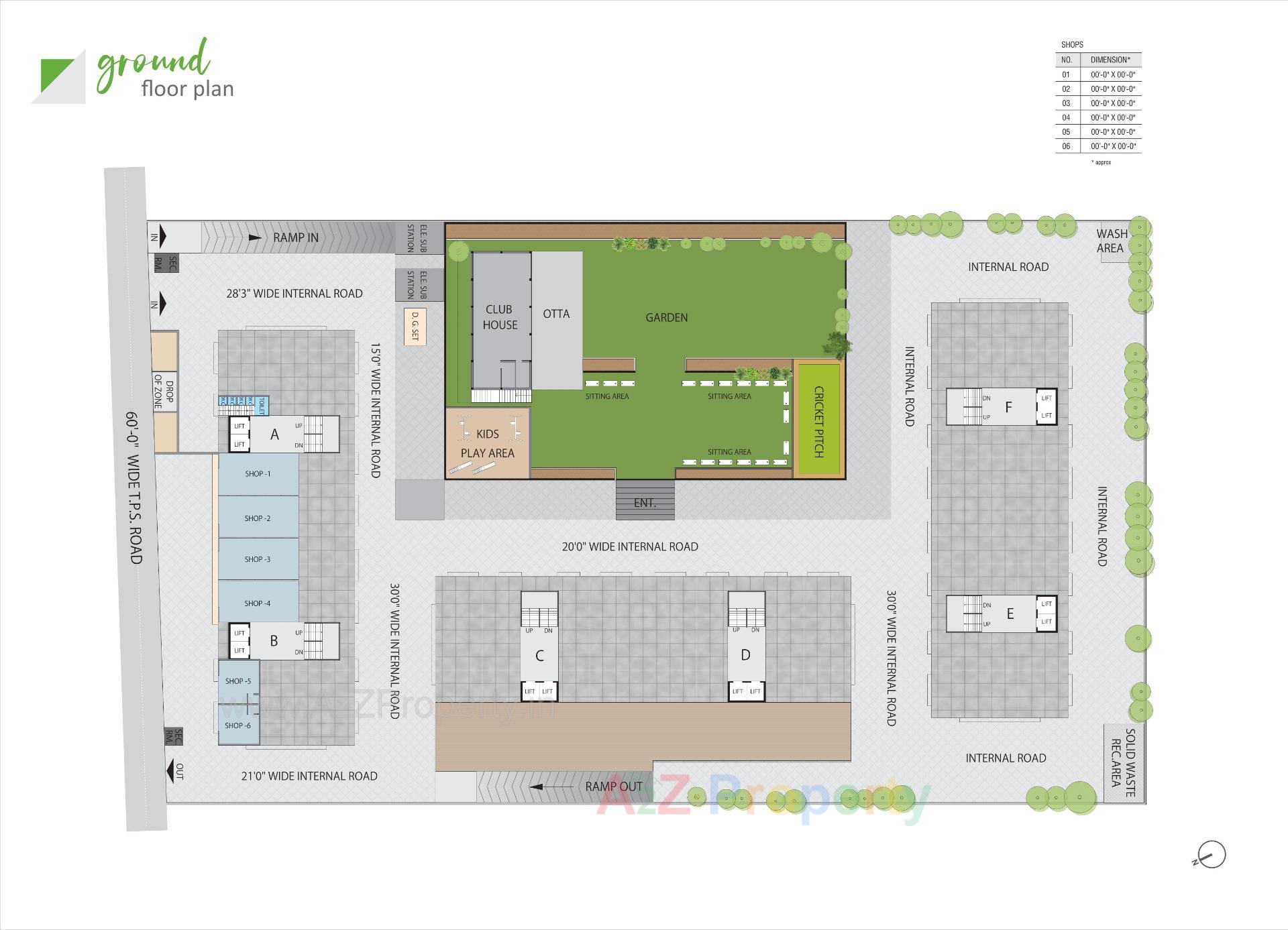 Layout of real estate project Artharva Landmark located at Ahmedabad, Ahmedabad, Gujarat
