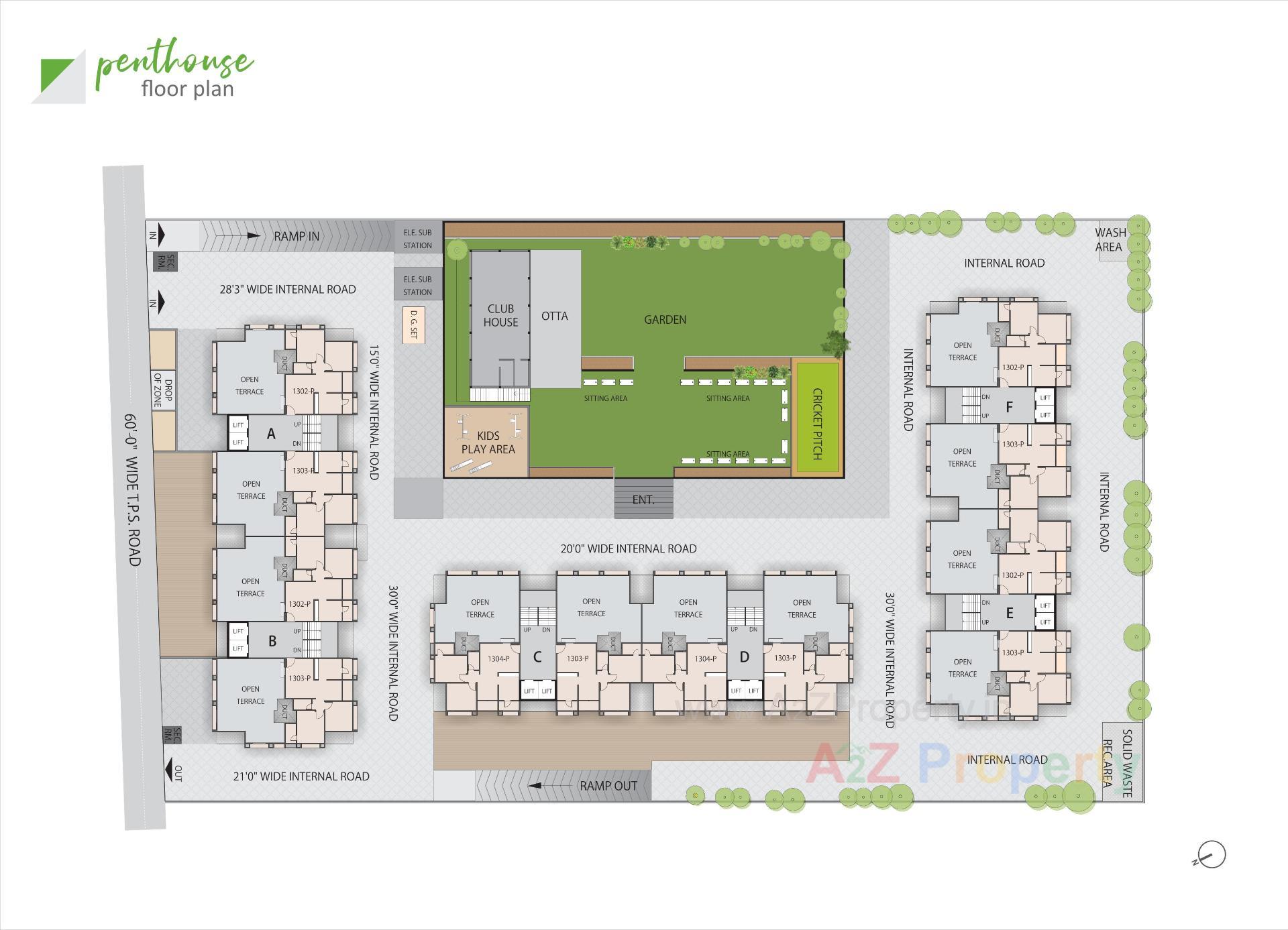 Layout of real estate project Artharva Landmark located at Ahmedabad, Ahmedabad, Gujarat
