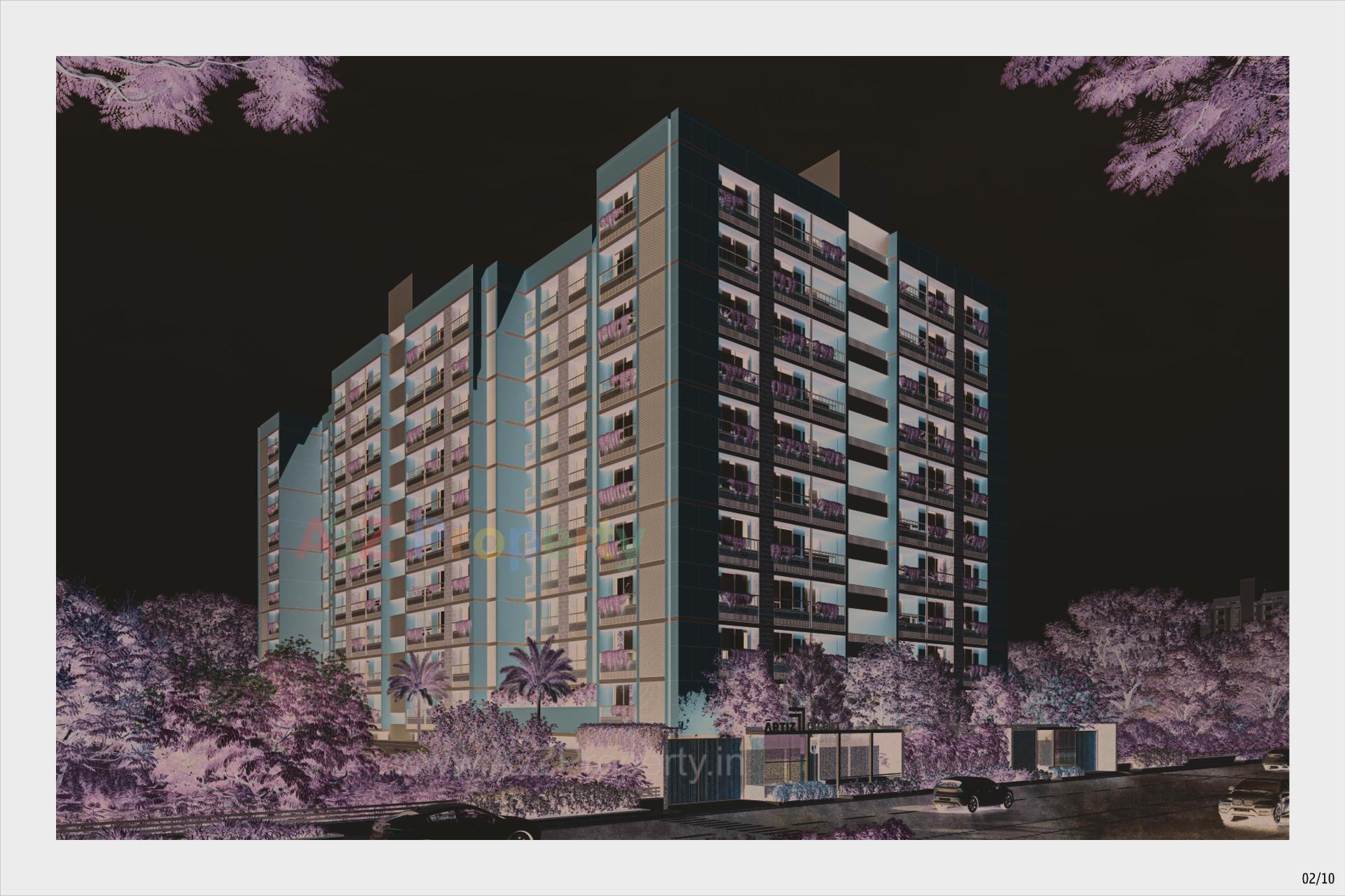 3D Elevation of real estate project Artiz Arcelia located at Shilaj, Ahmedabad, Gujarat