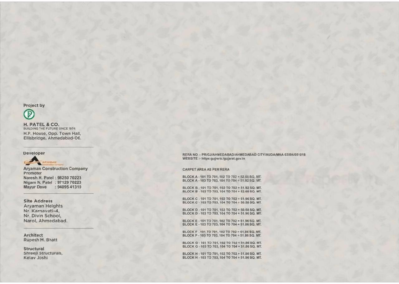  of real estate project Aryaman Heights located at Vatva, Ahmedabad, Gujarat