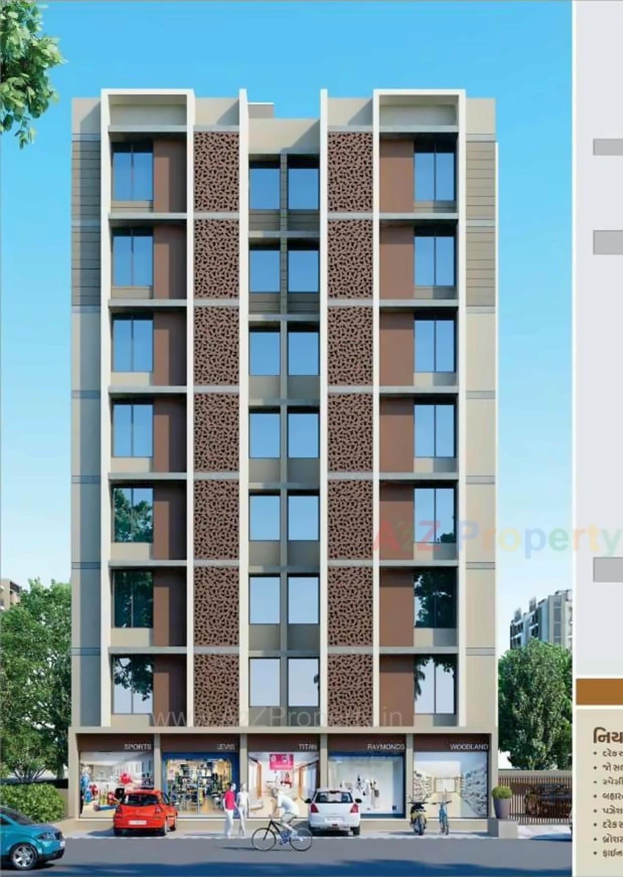 3D Elevation of real estate project Aryaman Heights located at Vatva, Ahmedabad, Gujarat
