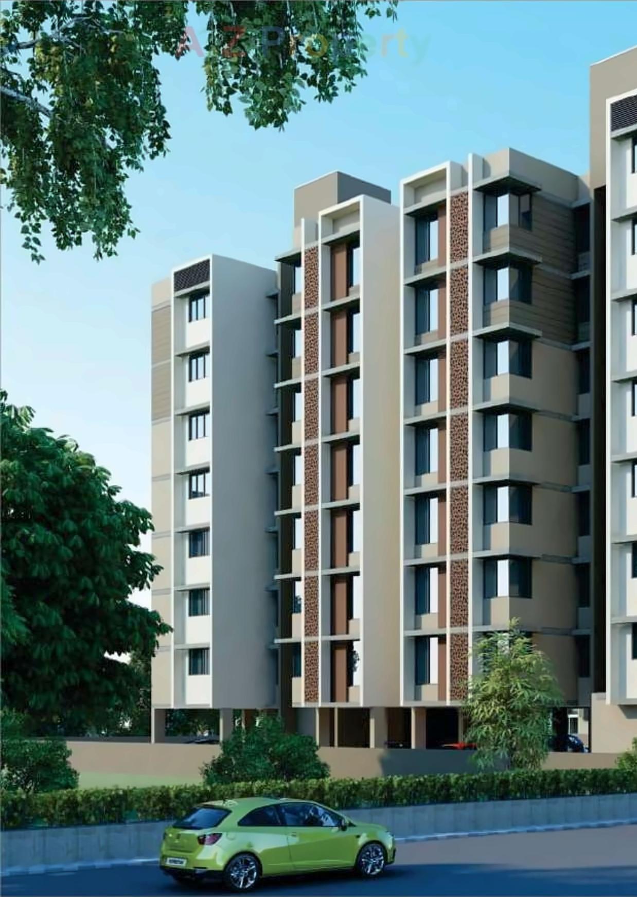 3D Elevation of real estate project Aryaman Heights located at Vatva, Ahmedabad, Gujarat
