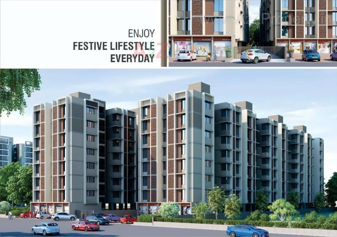 3D Elevation of real estate project Aryaman Heights located at Vatva, Ahmedabad, Gujarat