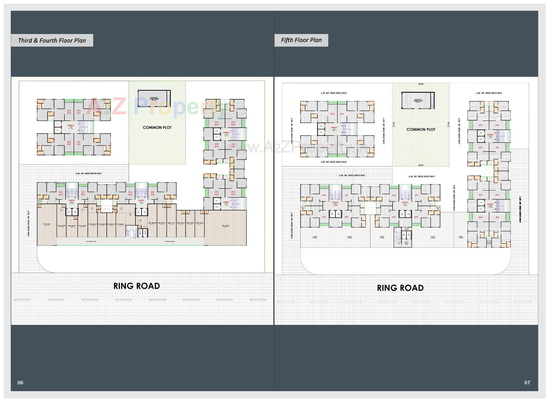 Layout of real estate project Aryaman Kalpvruksh located at Hathijan, Ahmedabad, Gujarat