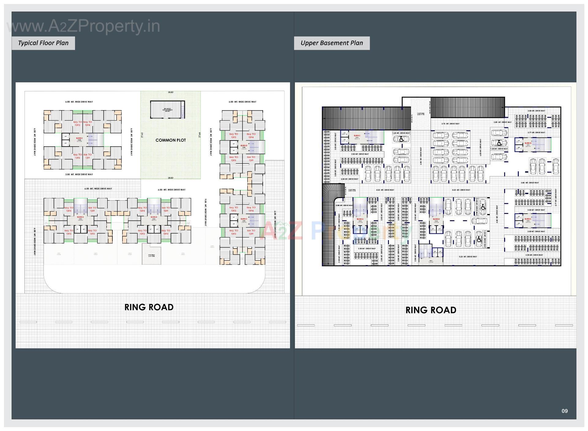 Layout of real estate project Aryaman Kalpvruksh located at Hathijan, Ahmedabad, Gujarat