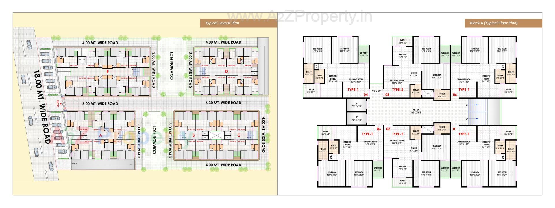 Layout of real estate project Aryaman Residency located at Vatva, Ahmedabad, Gujarat