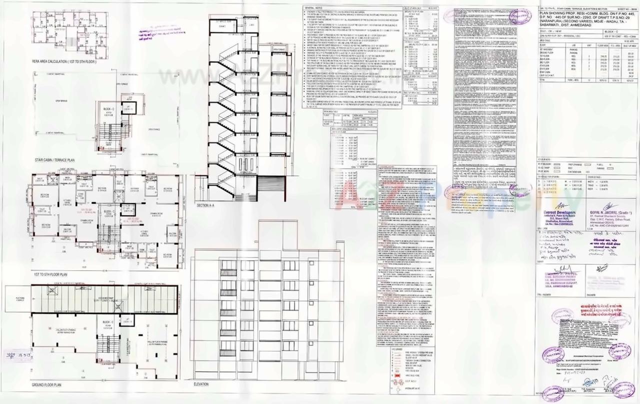 Layout of real estate project Aryaman located at Wadaj, Ahmedabad, Gujarat