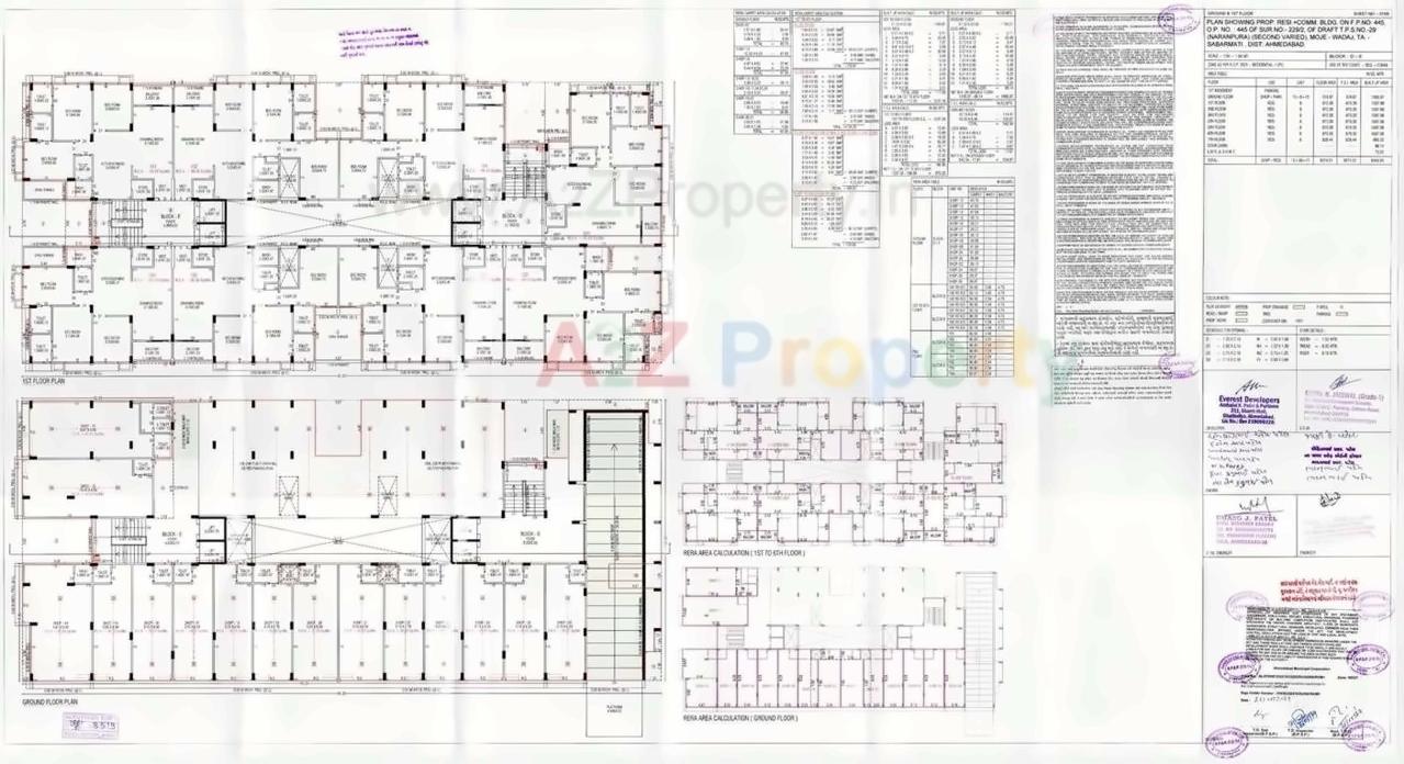 Layout of real estate project Aryaman located at Wadaj, Ahmedabad, Gujarat