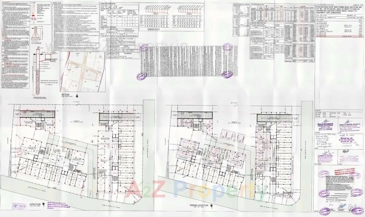 Layout of real estate project Aryaman located at Wadaj, Ahmedabad, Gujarat