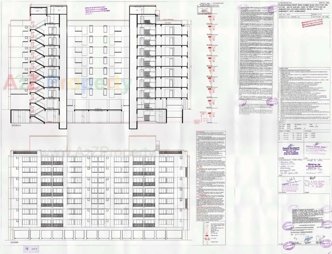 Layout of real estate project Aryaman located at Wadaj, Ahmedabad, Gujarat
