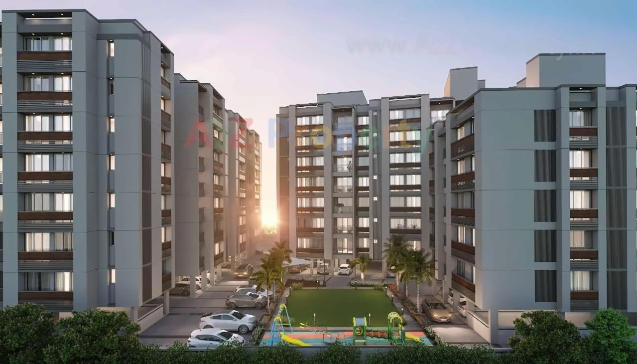 3D Elevation of real estate project Aryaman located at Wadaj, Ahmedabad, Gujarat