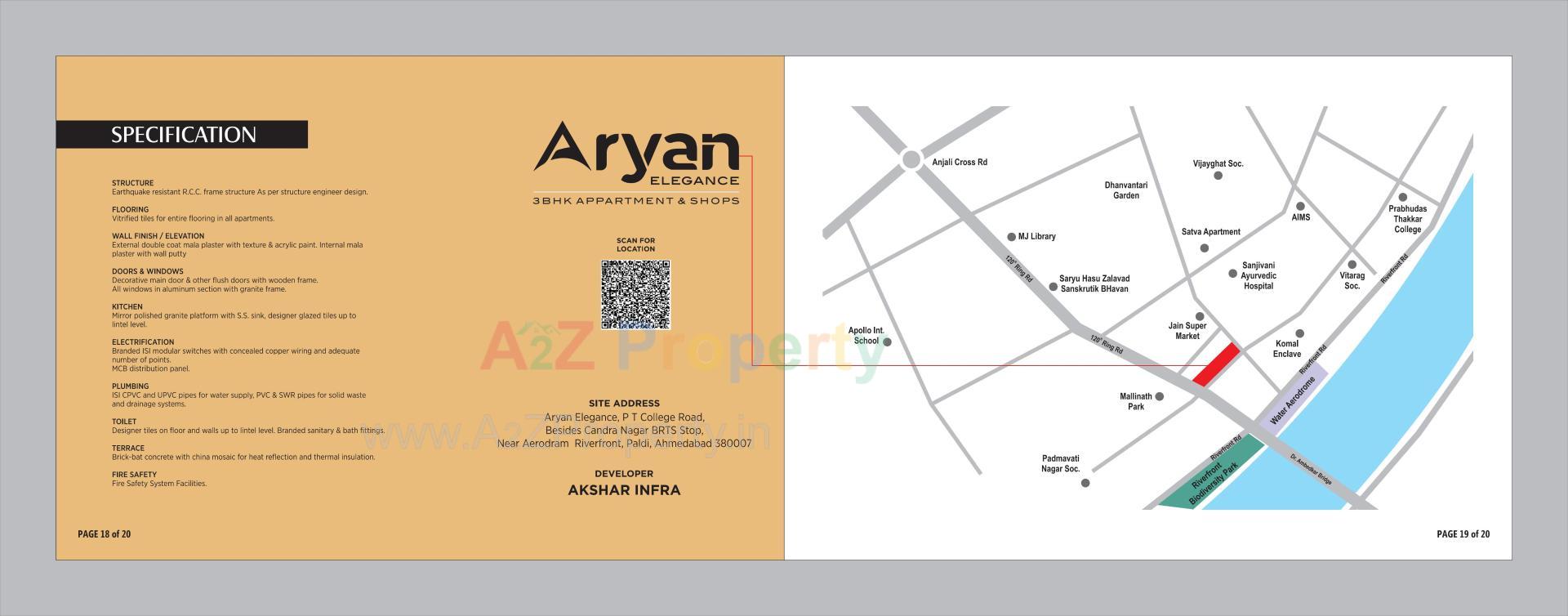  of real estate project Aryan Elegance located at Paldi, Ahmedabad, Gujarat
