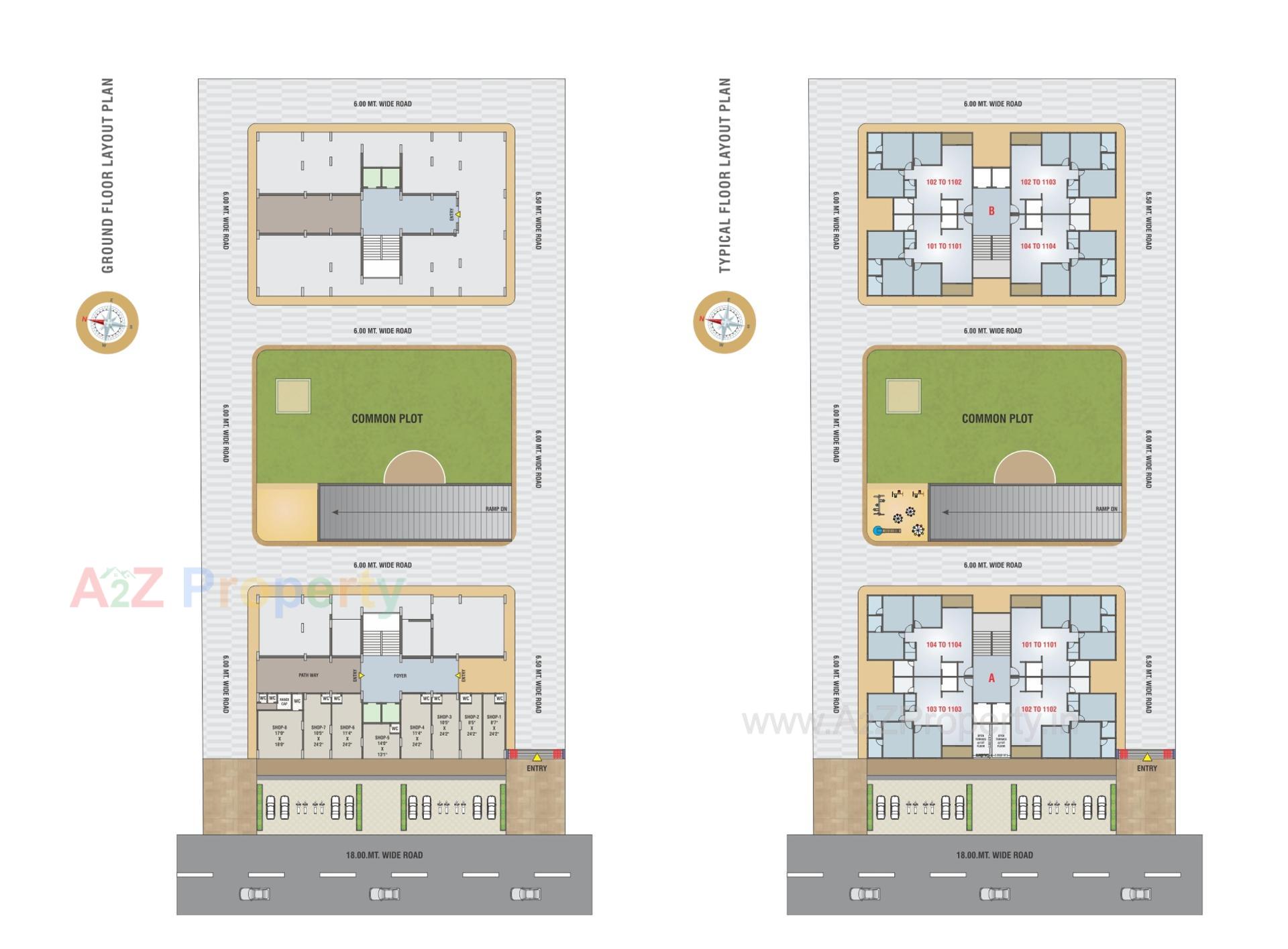 Layout of real estate project Aryan Sky located at Ahmedabad, Ahmedabad, Gujarat