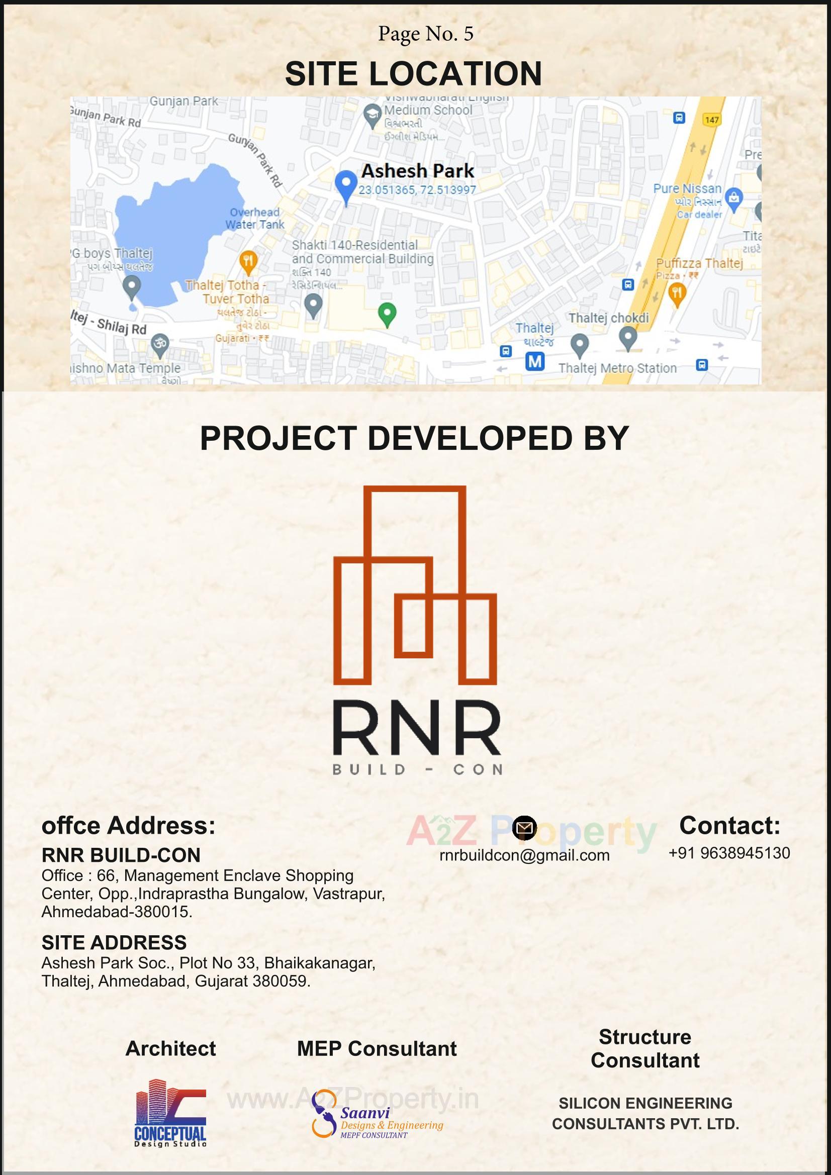  of real estate project Ashesh Park located at Thaltej, Ahmedabad, Gujarat