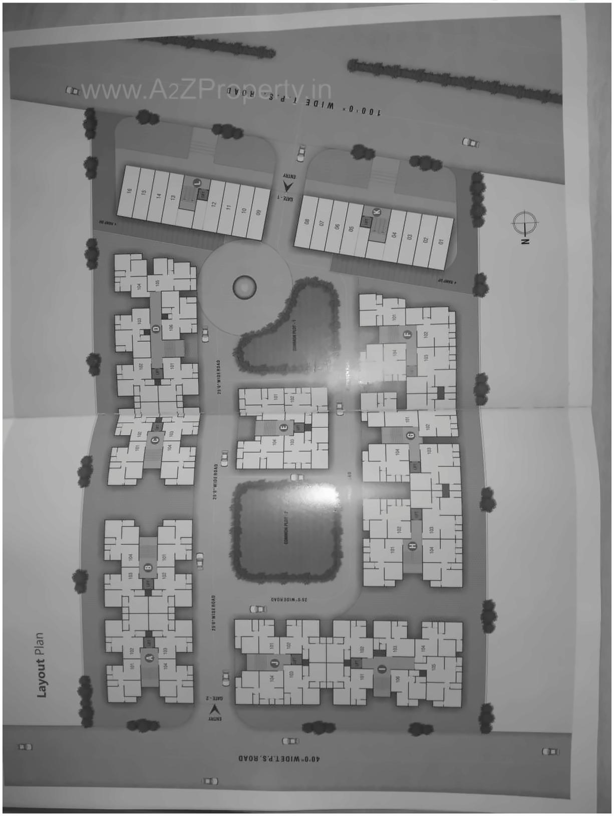 Layout of real estate project Ashirvad Avenue located at Muthia, Ahmedabad, Gujarat