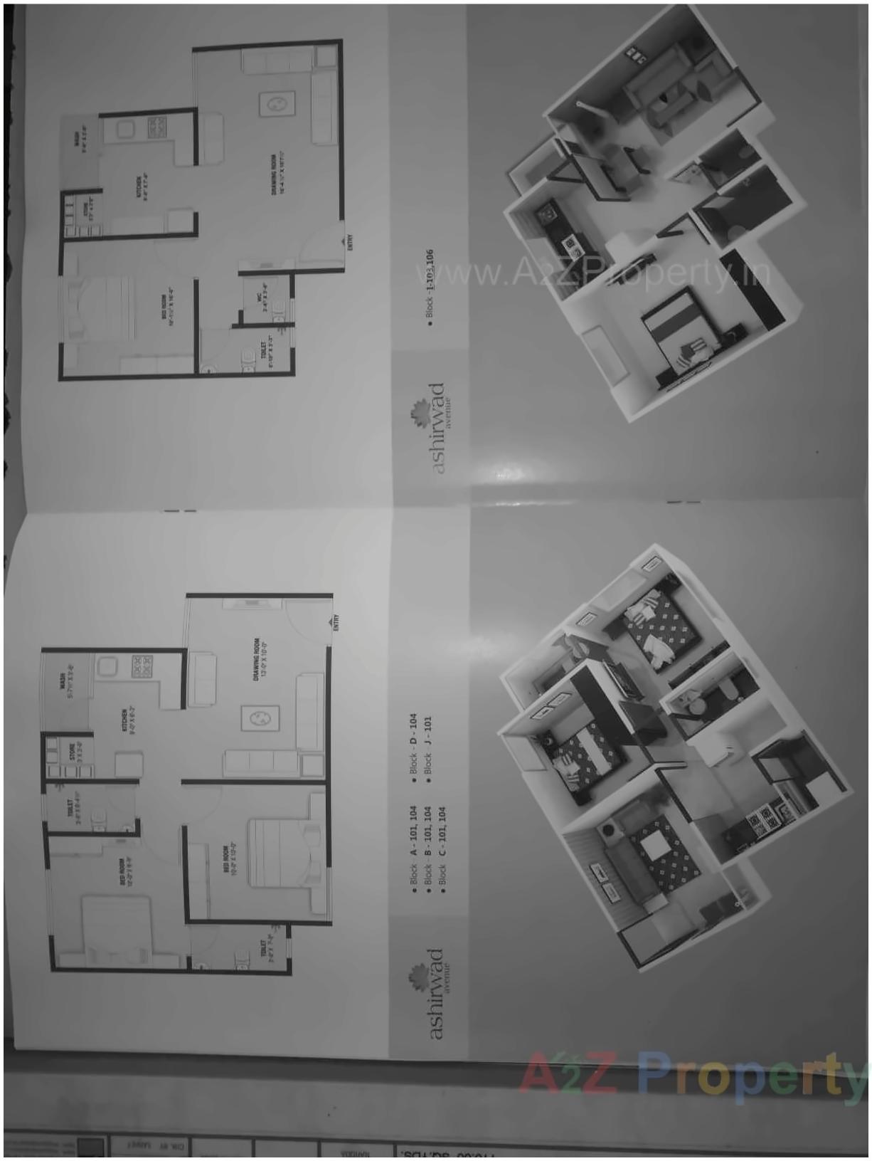 Layout of real estate project Ashirvad Avenue located at Muthia, Ahmedabad, Gujarat