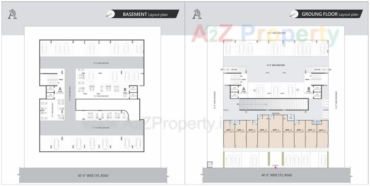 Layout of real estate project Ashirwad Flora located at Ramol, Ahmedabad, Gujarat