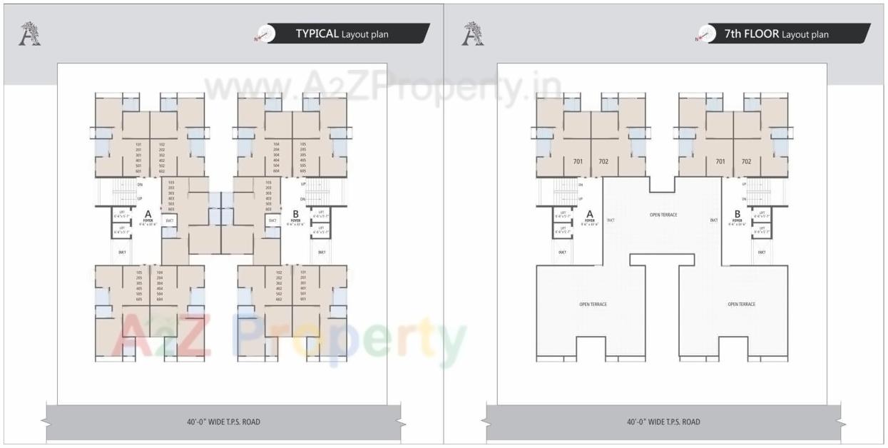 Layout of real estate project Ashirwad Flora located at Ramol, Ahmedabad, Gujarat