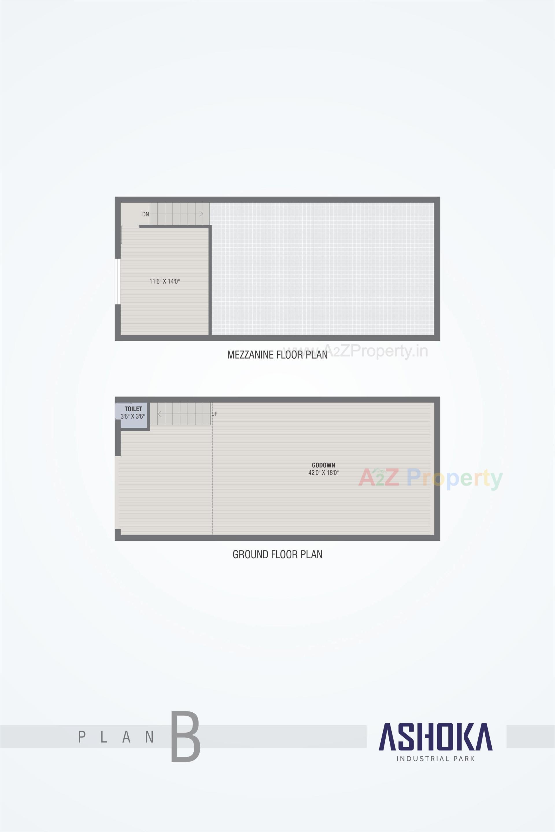 Layout of real estate project Ashoka Industrial Park located at Asarwa, Ahmedabad, Gujarat