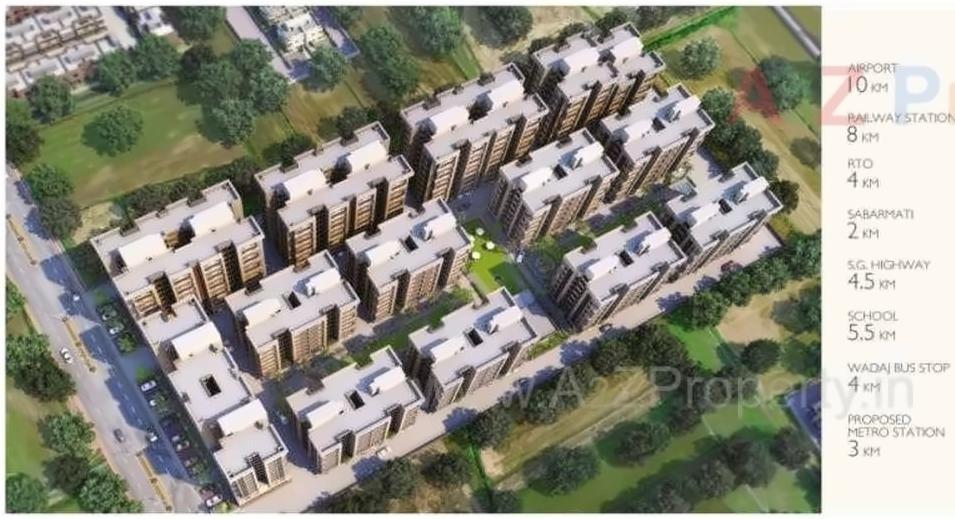 3D Elevation of real estate project Ashraya 10 () located at Kali, Ahmedabad, Gujarat