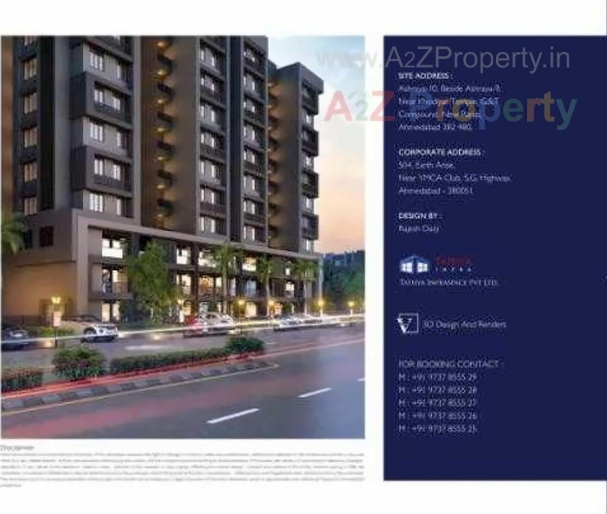 3D Elevation of real estate project Ashraya 10 (phase   2) located at Kali, Ahmedabad, Gujarat