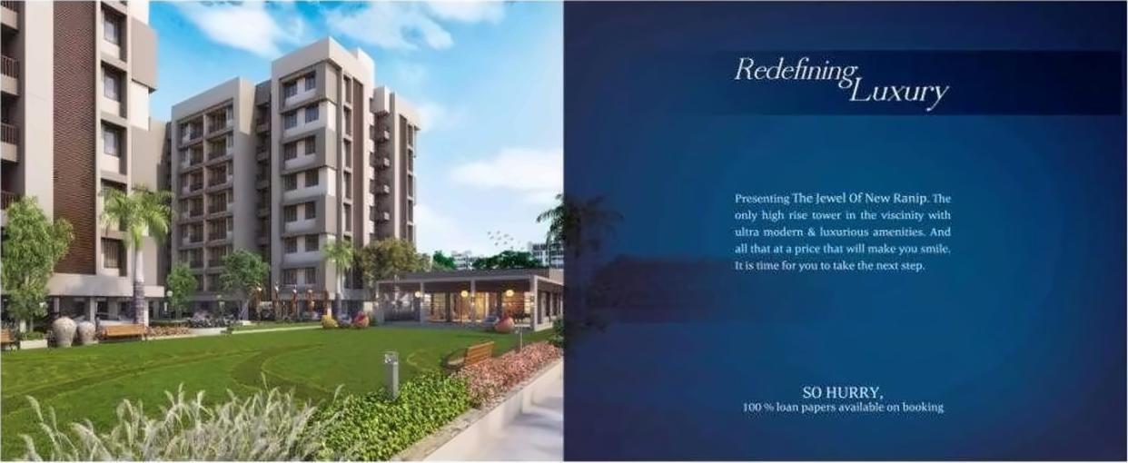 3D Elevation of real estate project Ashraya 10 (phase   3) located at Kali, Ahmedabad, Gujarat