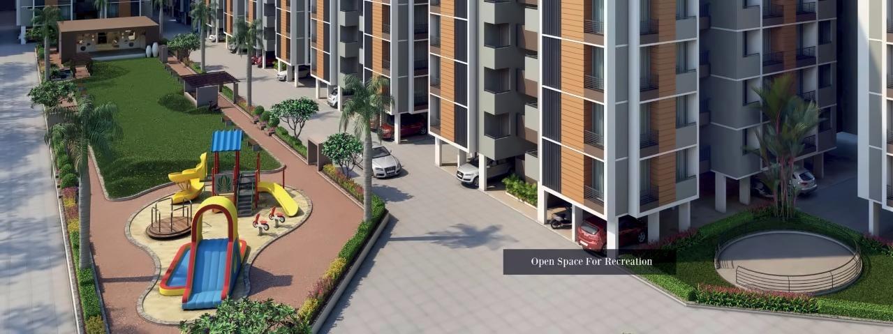 3D Elevation of real estate project Ashraya located at Kali, Ahmedabad, Gujarat