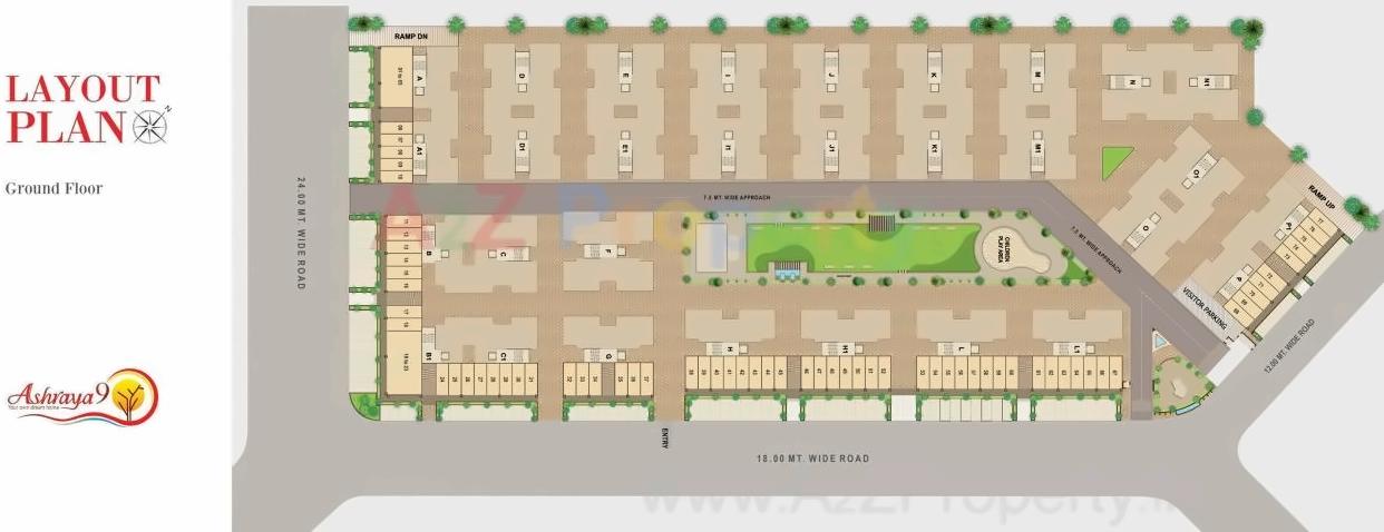 Layout of real estate project Ashraya located at Kali, Ahmedabad, Gujarat
