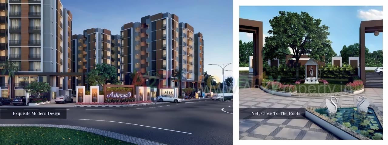 3D Elevation of real estate project Ashraya located at Kali, Ahmedabad, Gujarat