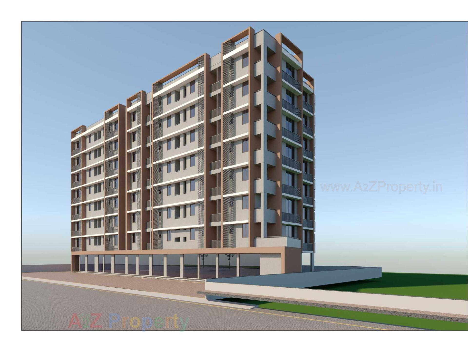 3D Elevation of real estate project Ashtavinayak Elegance located at Viramgam, Ahmedabad, Gujarat